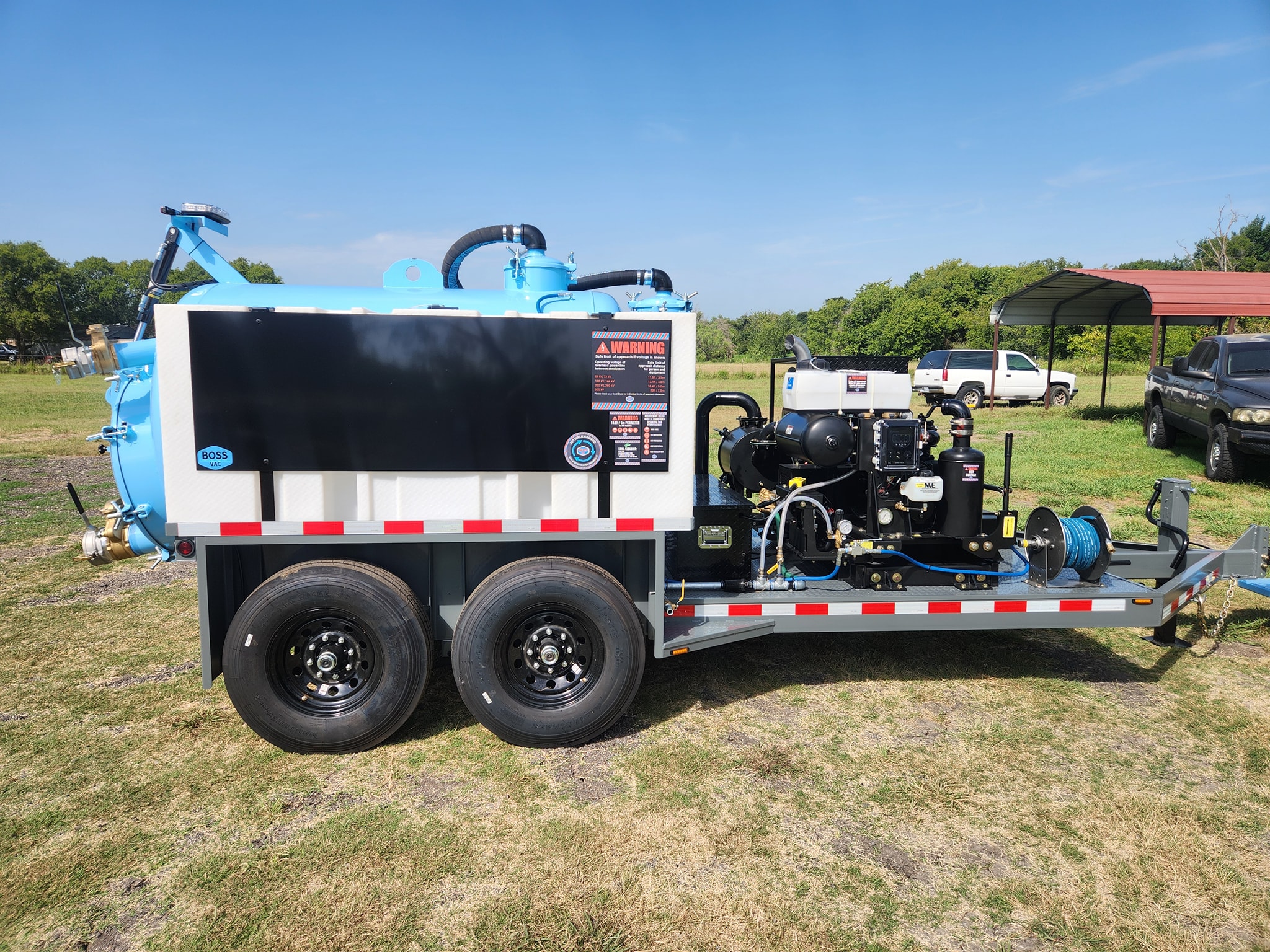 Blue-Gray Vacuum Trailer
